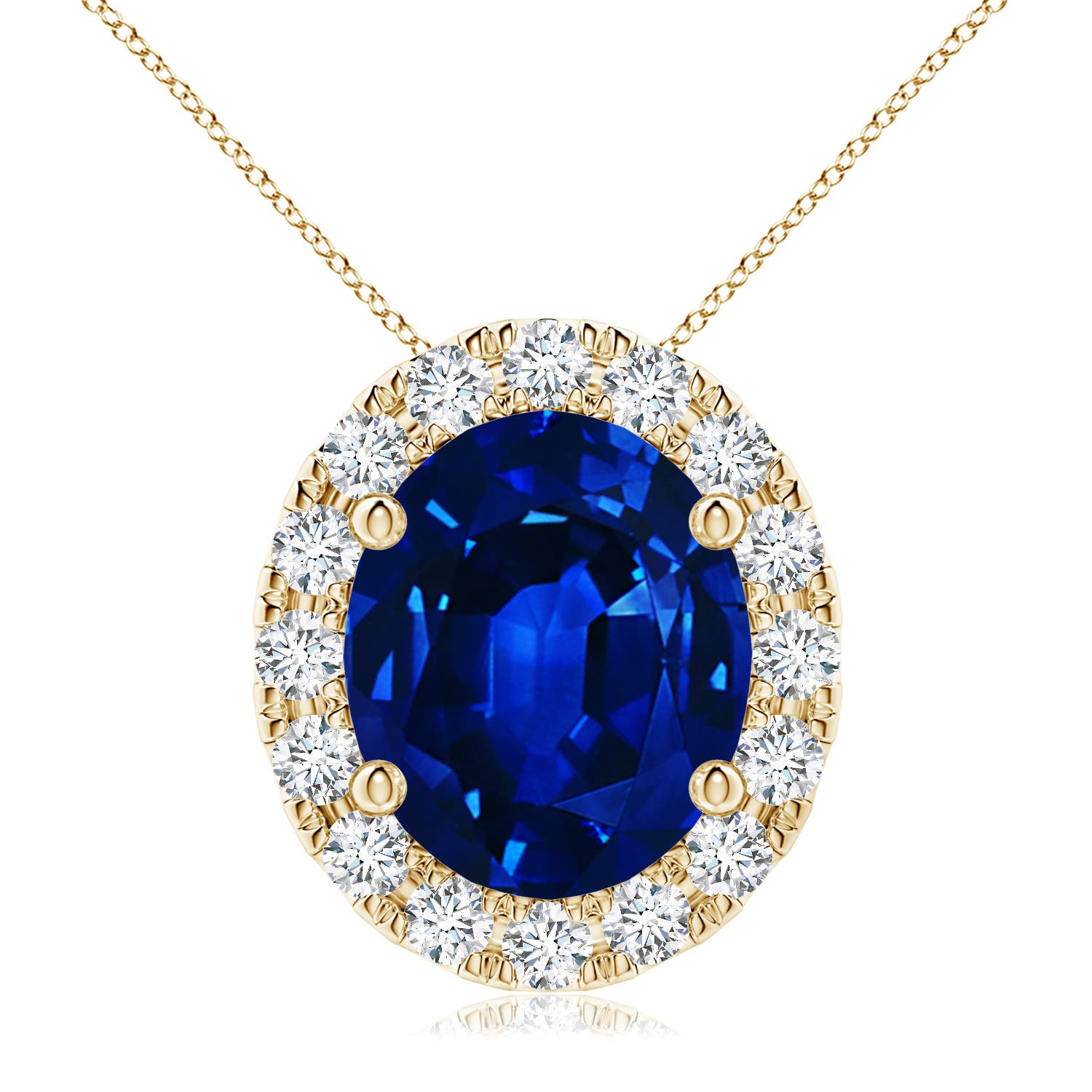 AAAA - Blue Sapphire / 5.68 CT / 18 KT Yellow Gold