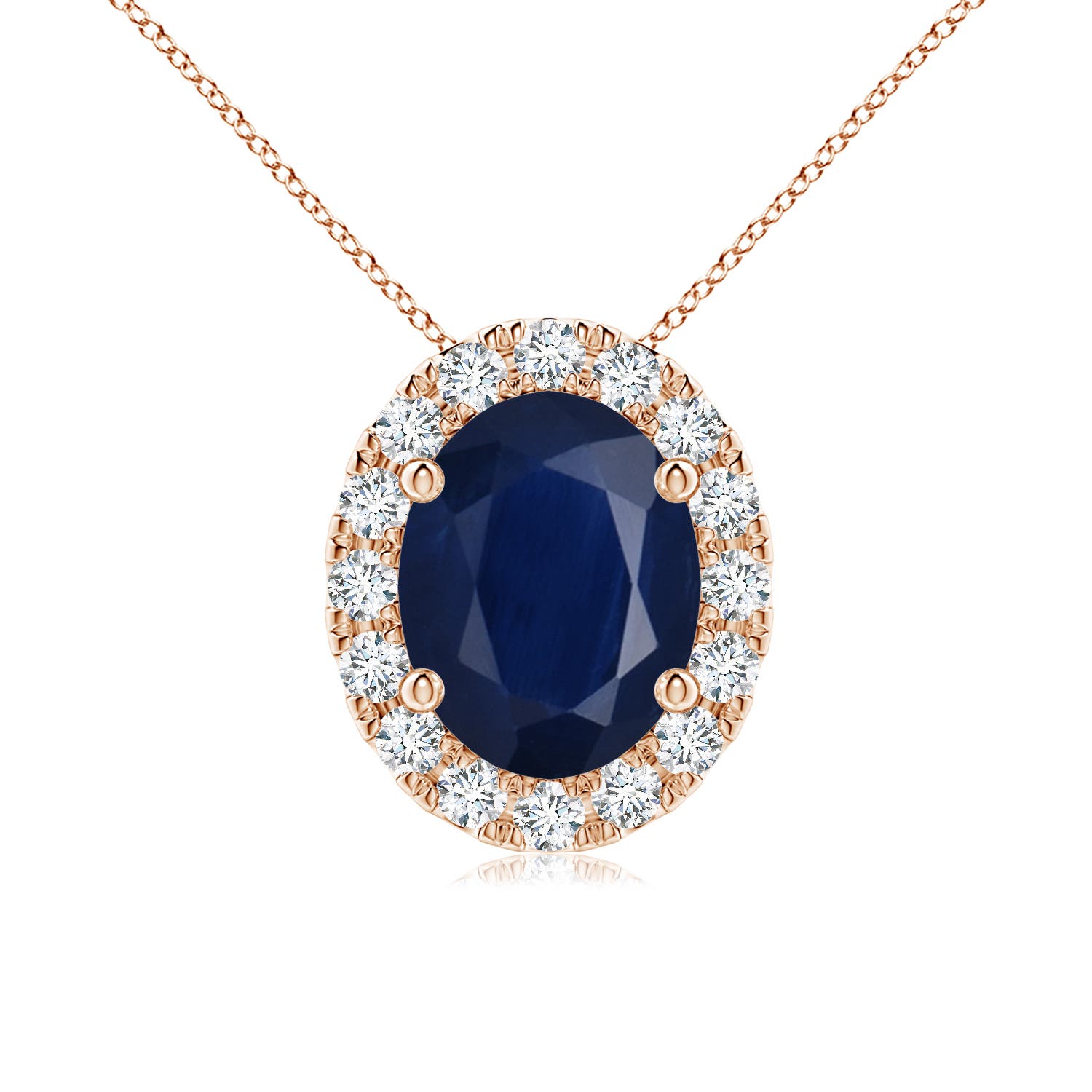 A - Blue Sapphire / 2.46 CT / 18 KT Rose Gold