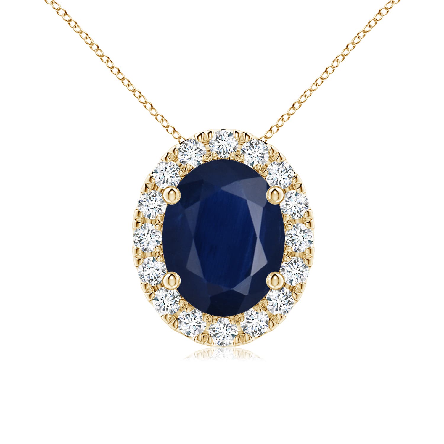 A - Blue Sapphire / 2.46 CT / 18 KT Yellow Gold