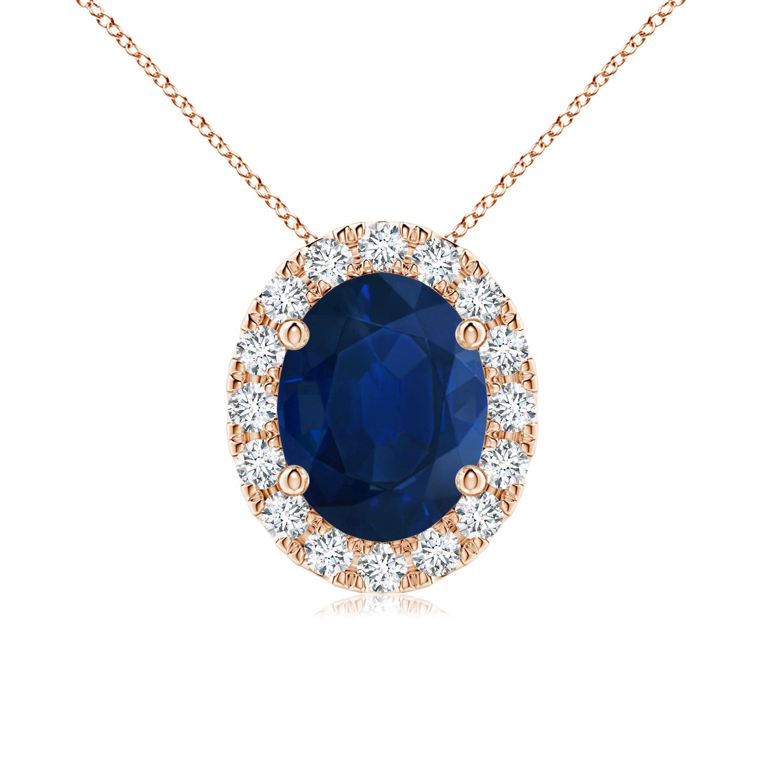 AA - Blue Sapphire / 2.46 CT / 18 KT Rose Gold