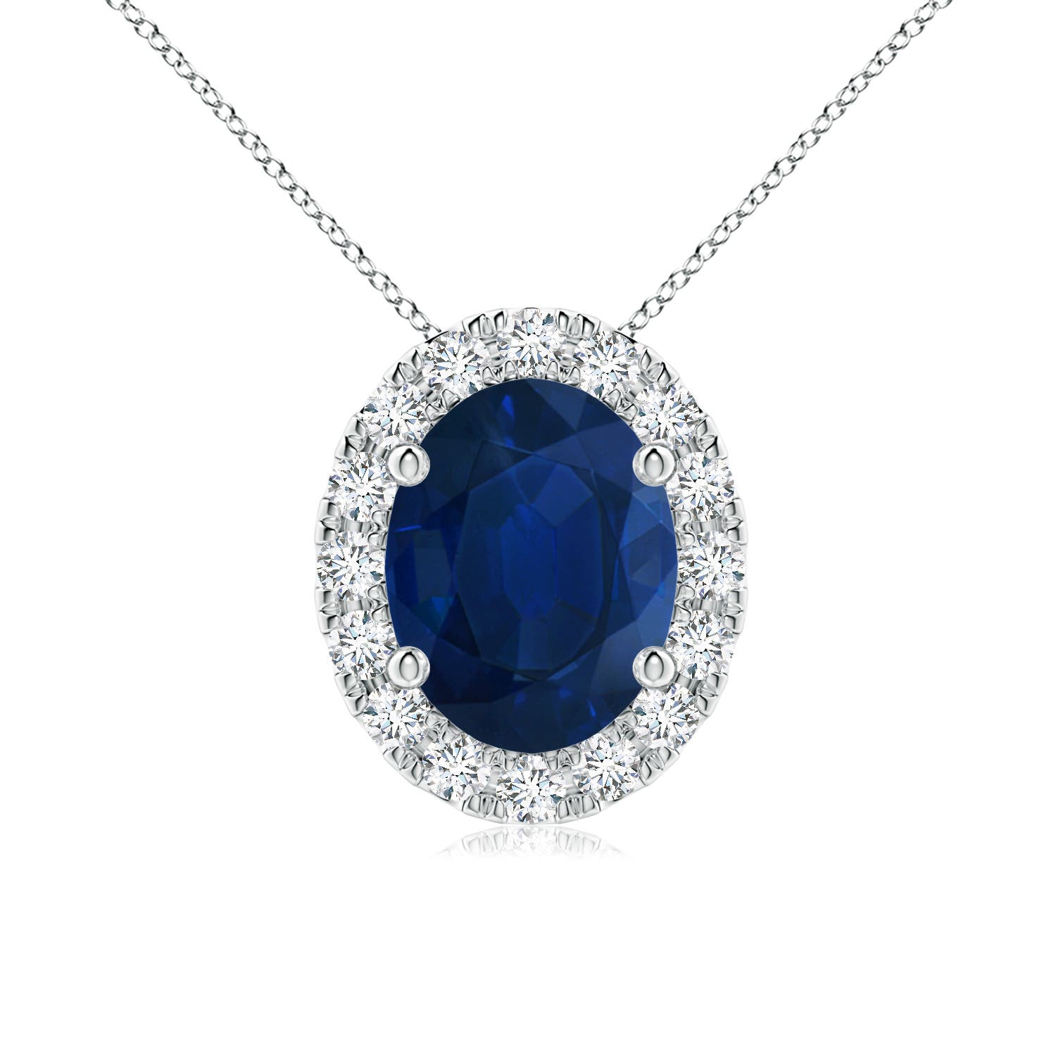 AA - Blue Sapphire / 2.46 CT / 18 KT White Gold