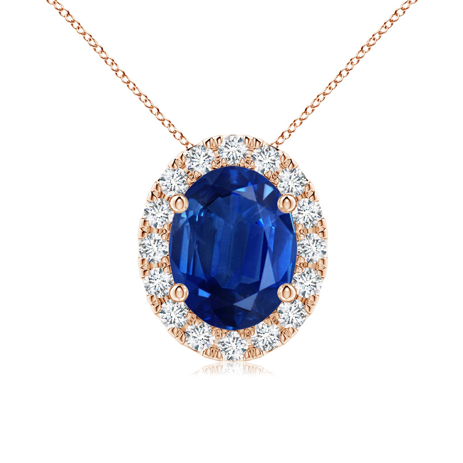 AAA - Blue Sapphire / 2.46 CT / 18 KT Rose Gold