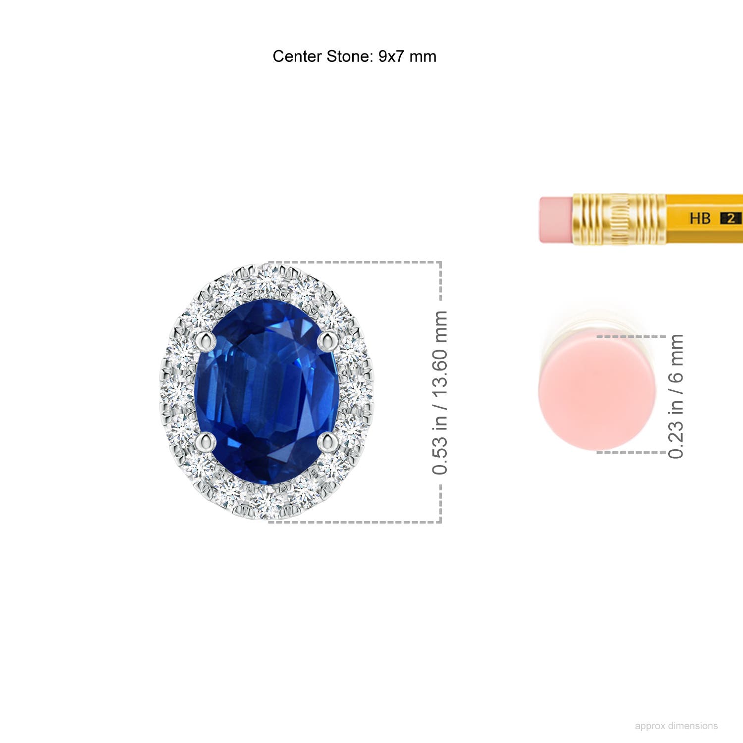 AAA - Blue Sapphire / 2.46 CT / 18 KT White Gold