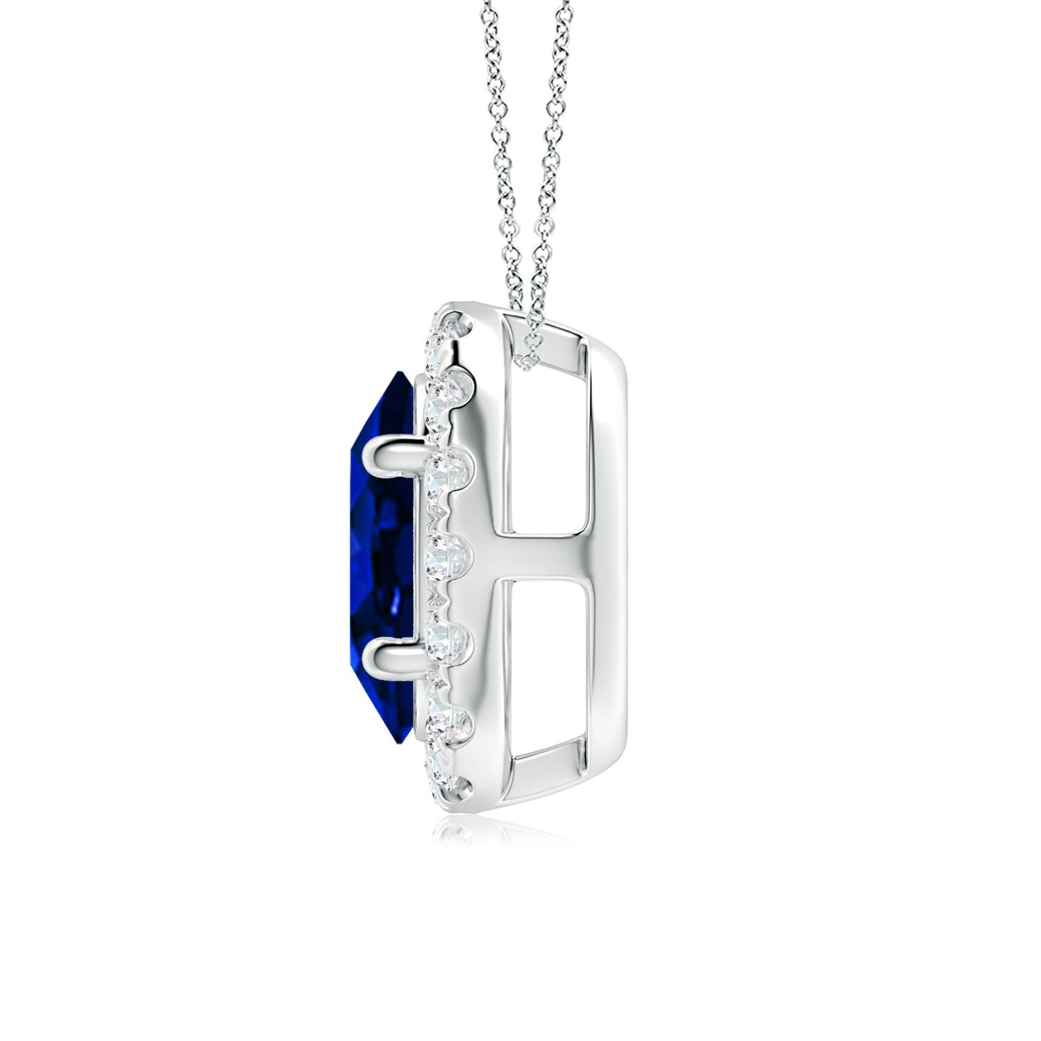 AAAA - Blue Sapphire / 2.46 CT / 18 KT White Gold