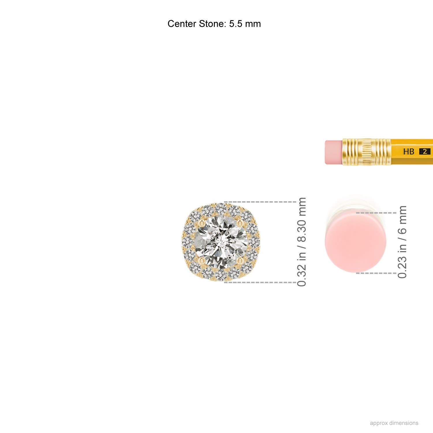 K, I3 / 0.76 CT / 14 KT Yellow Gold