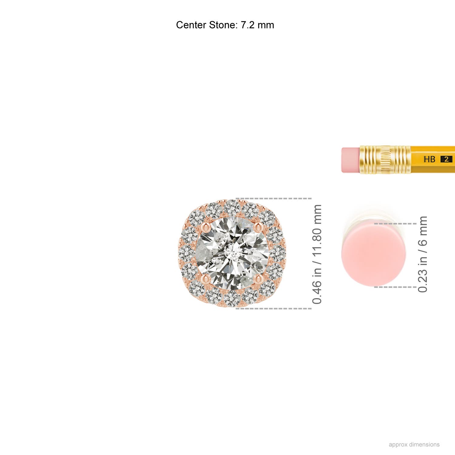 K, I3 / 1.67 CT / 14 KT Rose Gold