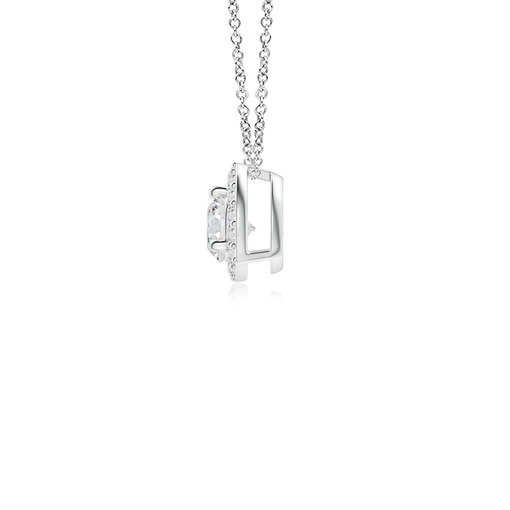 4.1mm HSI2 Round Diamond Trillion Halo Pendant in White Gold - side_1