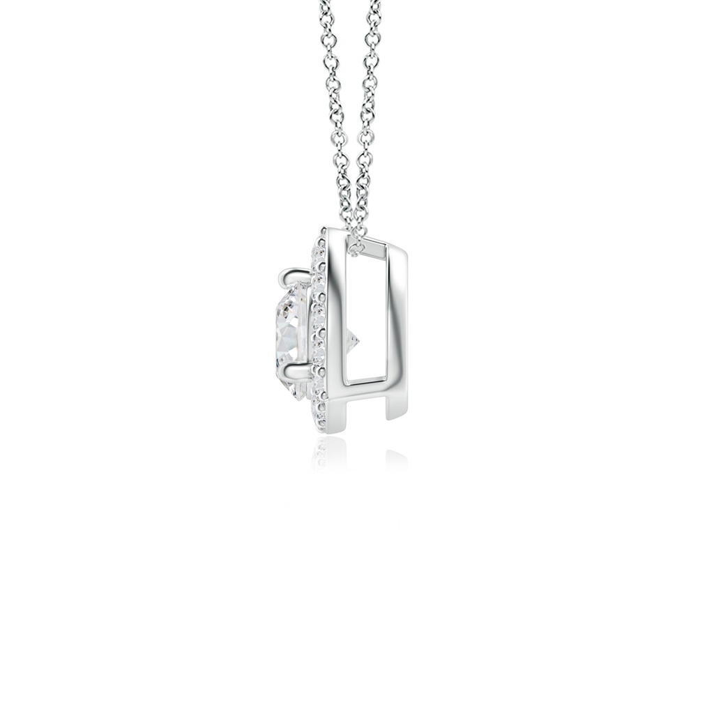 5mm HSI2 Round Diamond Trillion Halo Pendant in White Gold - side_1