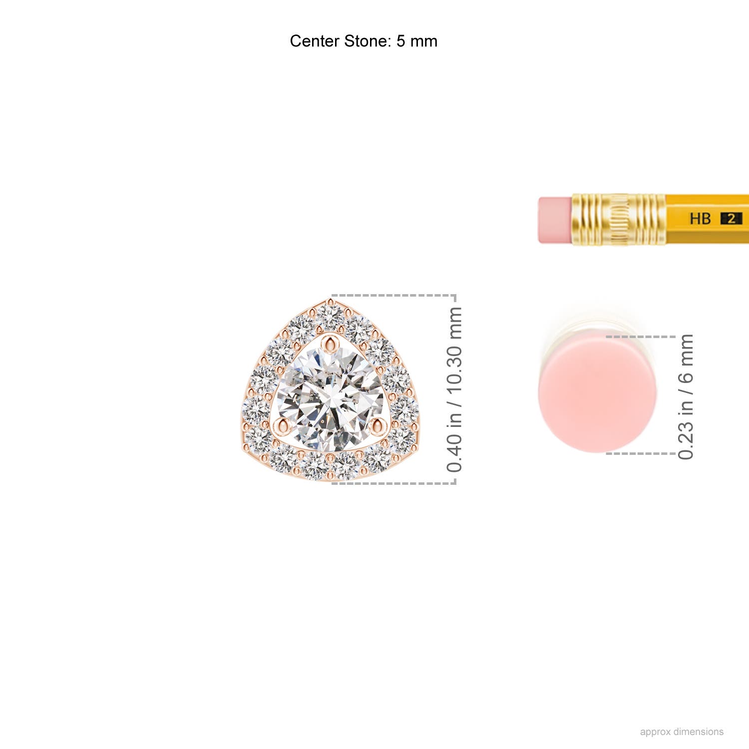 I-J, I1-I2 / 0.68 CT / 14 KT Rose Gold