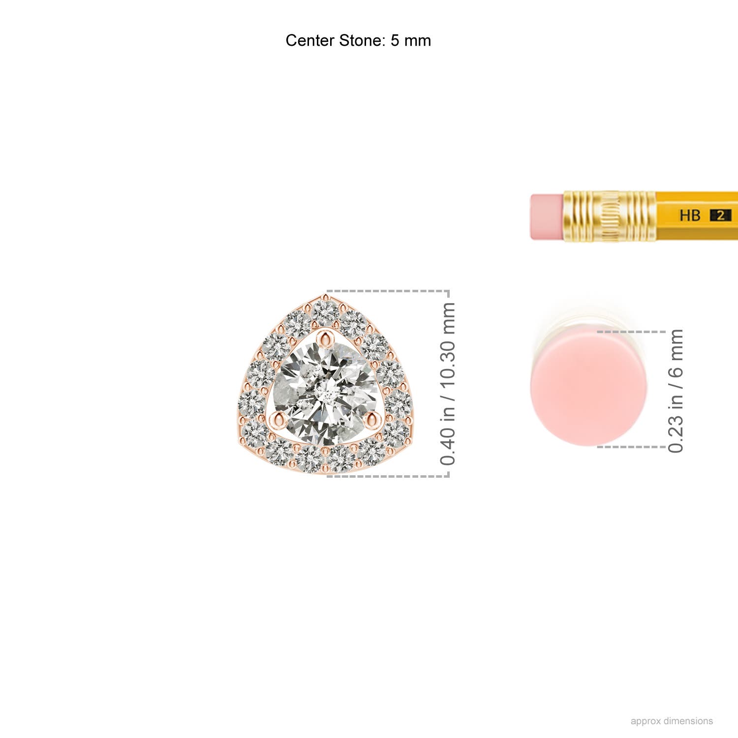 K, I3 / 0.68 CT / 14 KT Rose Gold