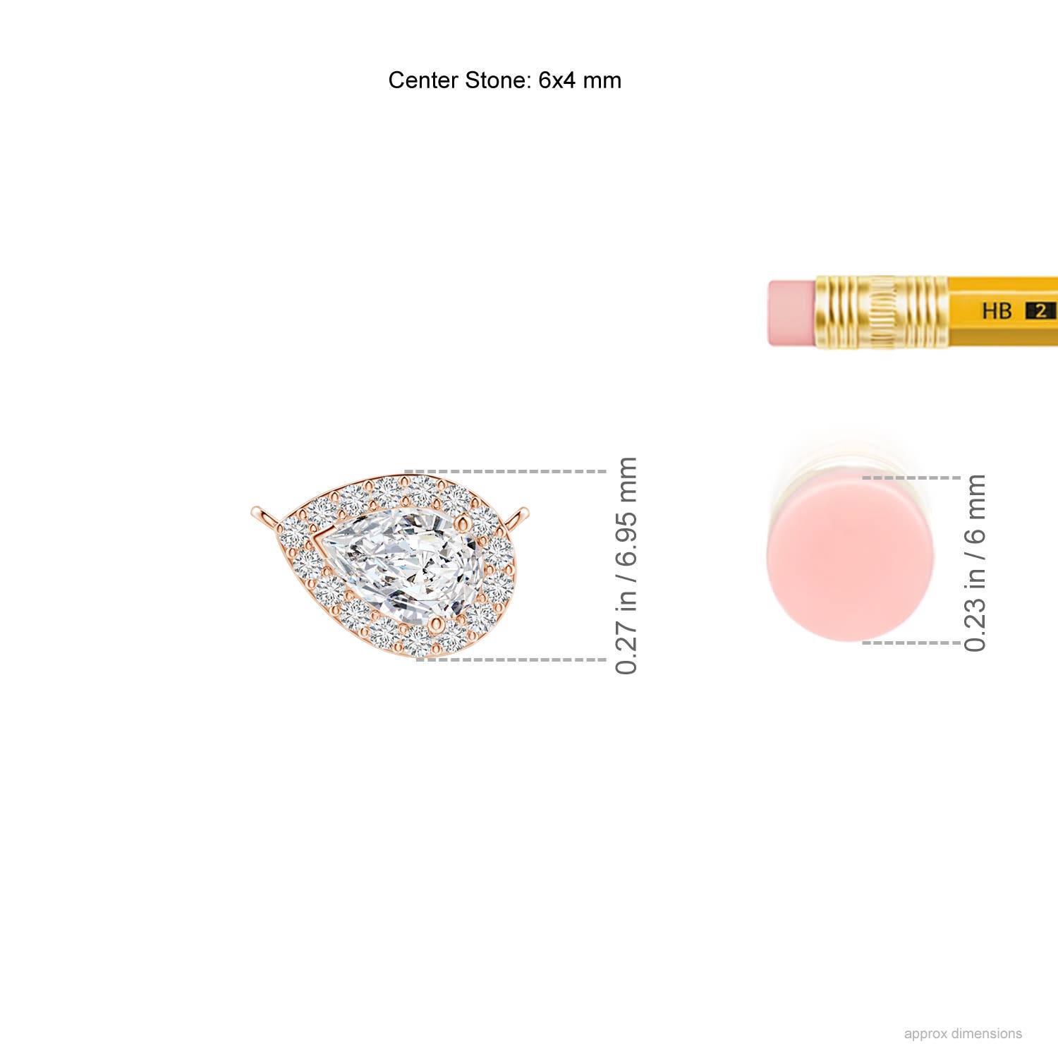 H, SI2 / 0.5 CT / 14 KT Rose Gold