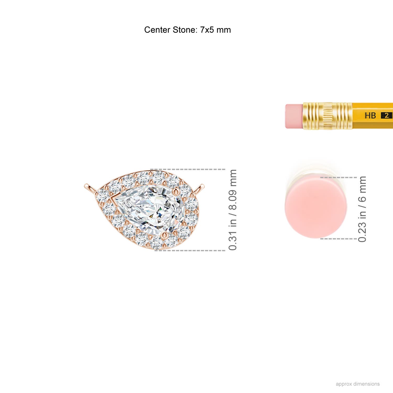 F-G, VS / 0.87 CT / 14 KT Rose Gold