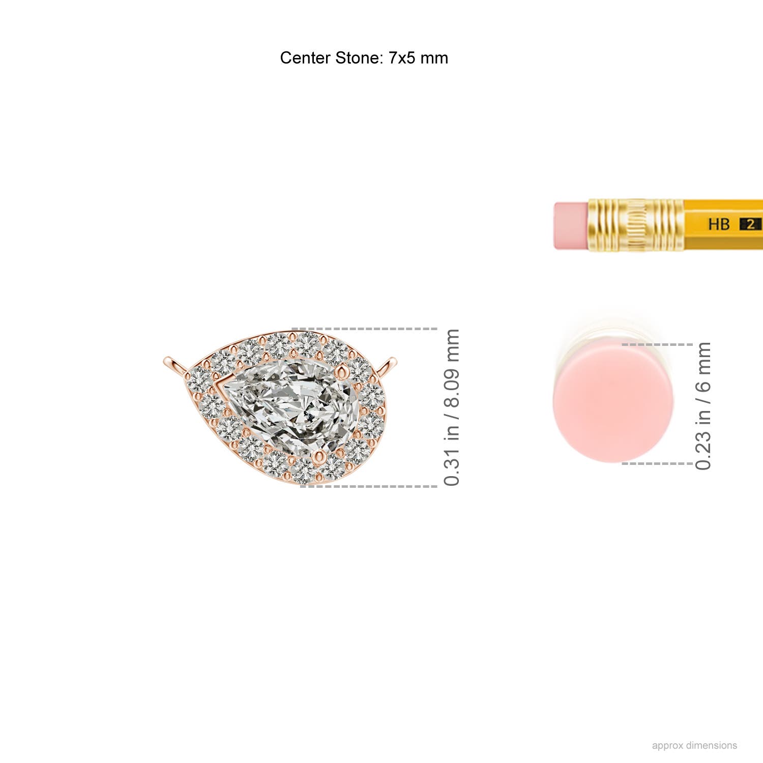 K, I3 / 0.87 CT / 14 KT Rose Gold