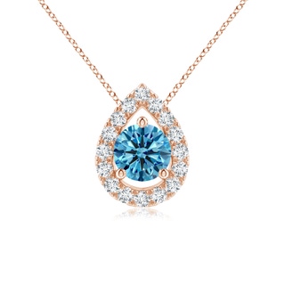 Round Fancy Intense, VS2 Blue Diamond