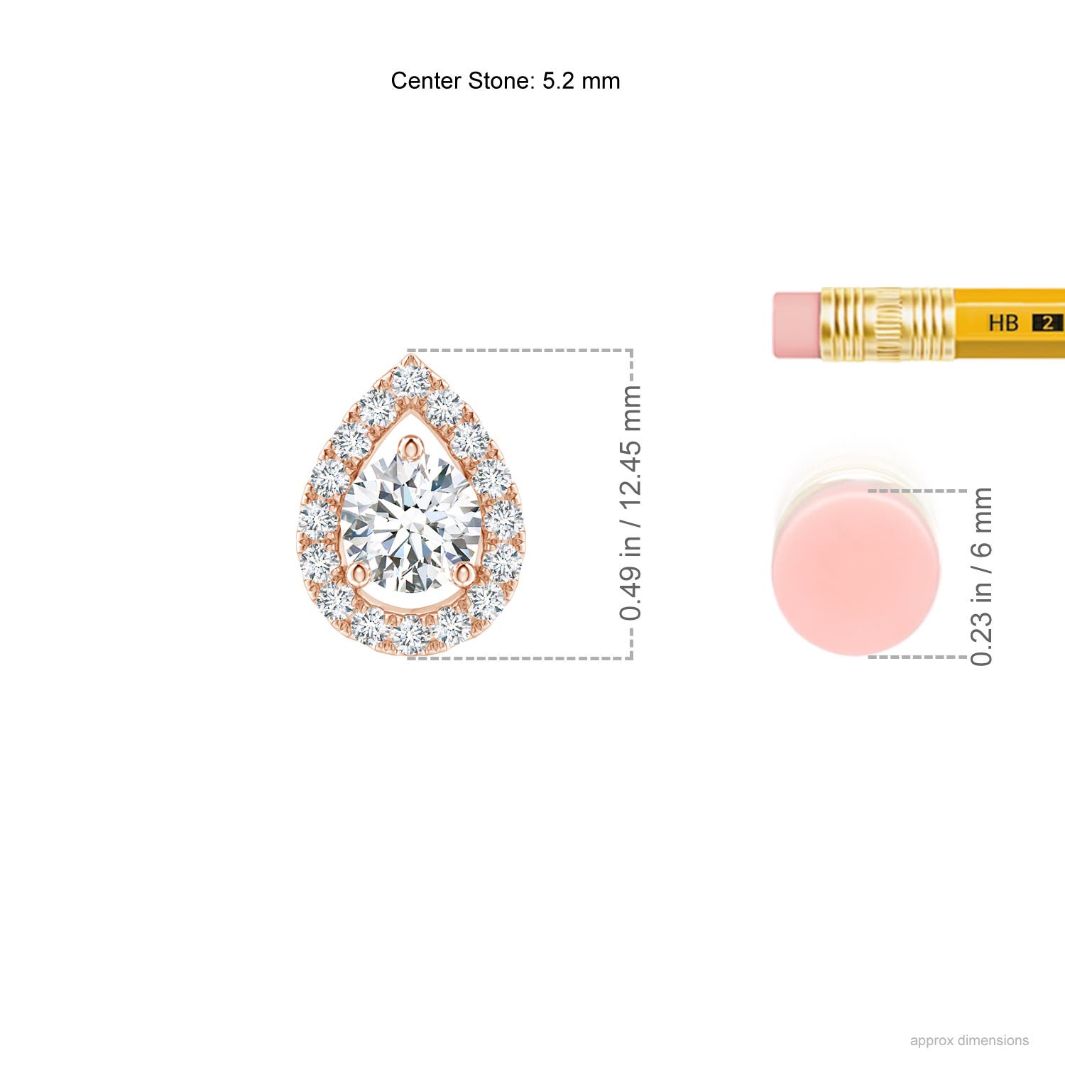 F-G, VS / 0.74 CT / 14 KT Rose Gold