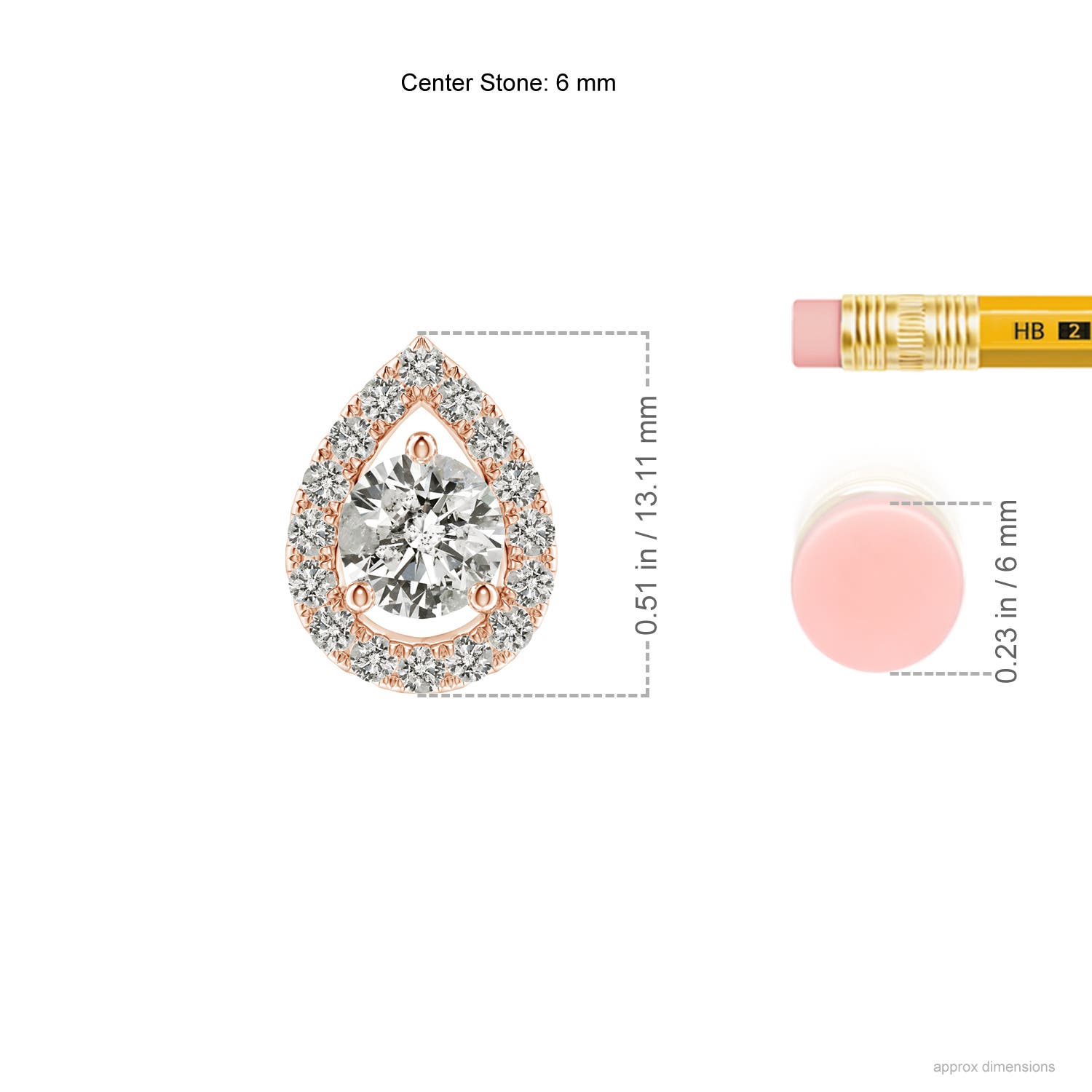 K, I3 / 1.01 CT / 14 KT Rose Gold