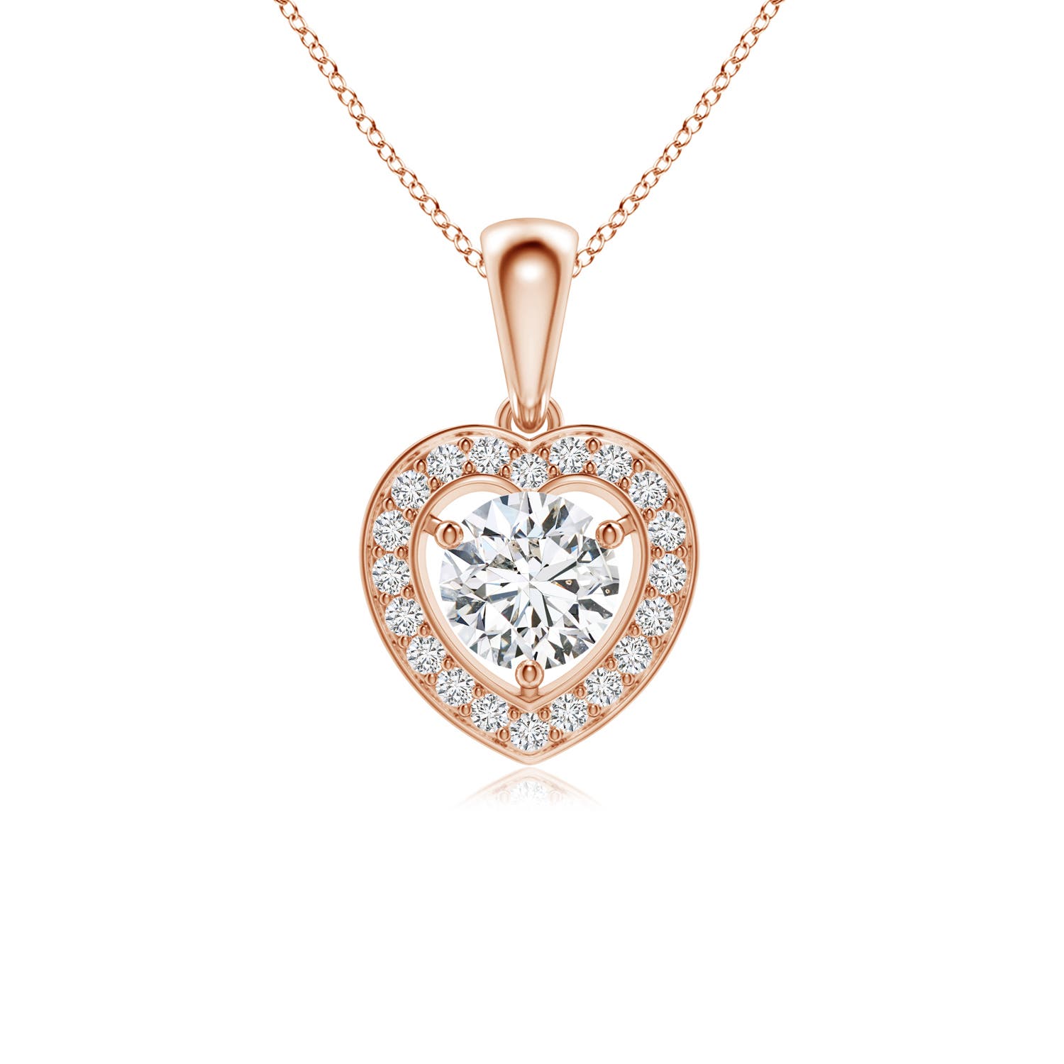 H, SI2 / 0.76 CT / 14 KT Rose Gold