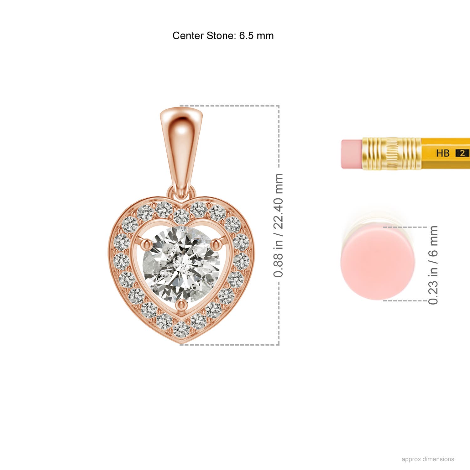 K, I3 / 1.35 CT / 14 KT Rose Gold