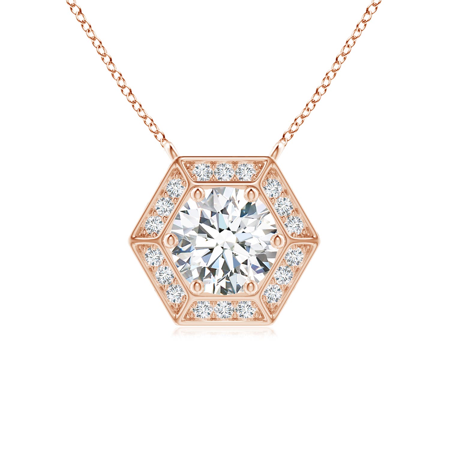 F-G, VS / 0.74 CT / 14 KT Rose Gold