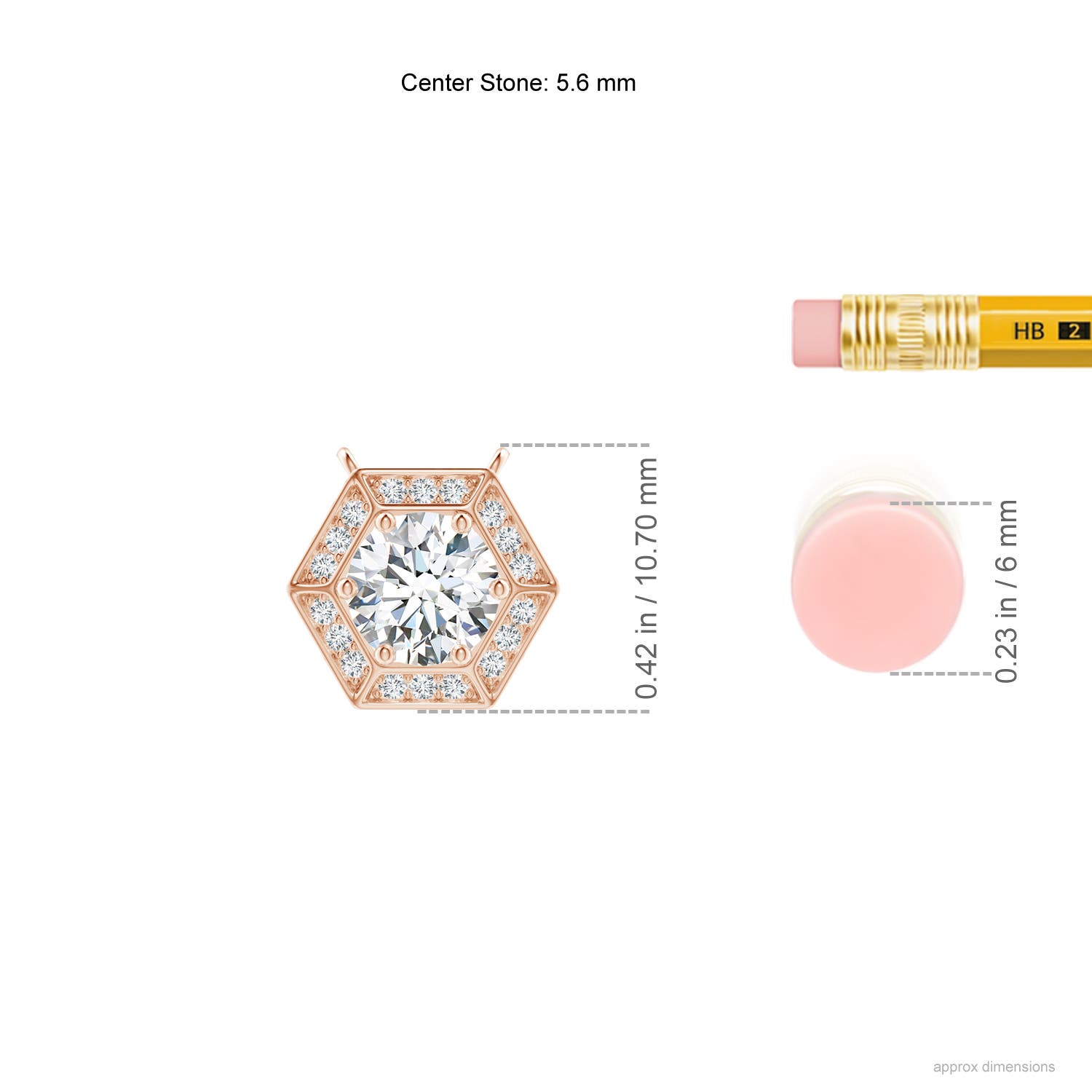 F-G, VS / 0.74 CT / 14 KT Rose Gold