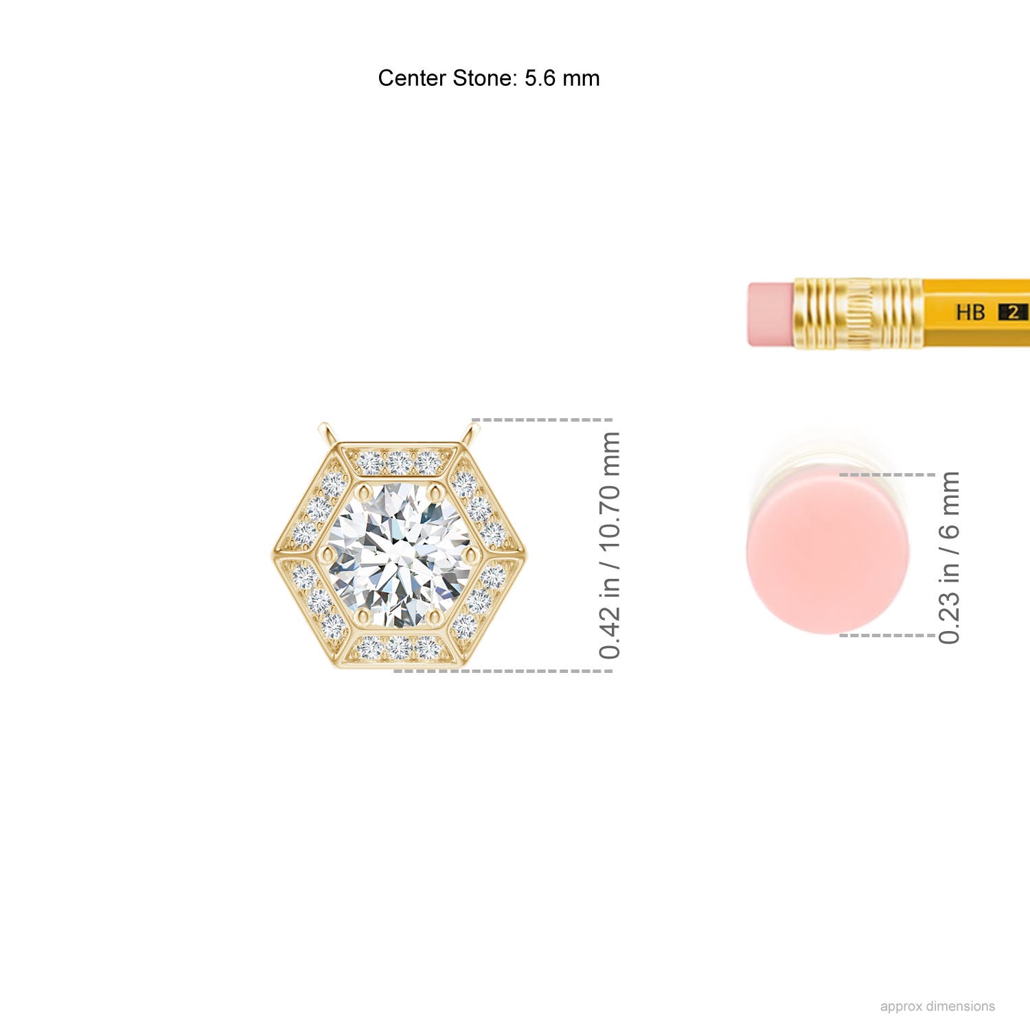 G, VS2 / 0.74 CT / 14 KT Yellow Gold