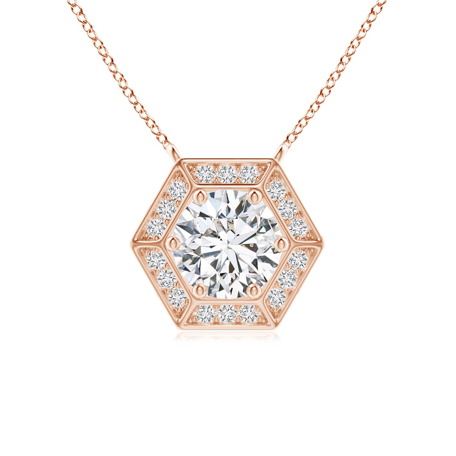 H, SI2 / 0.74 CT / 14 KT Rose Gold