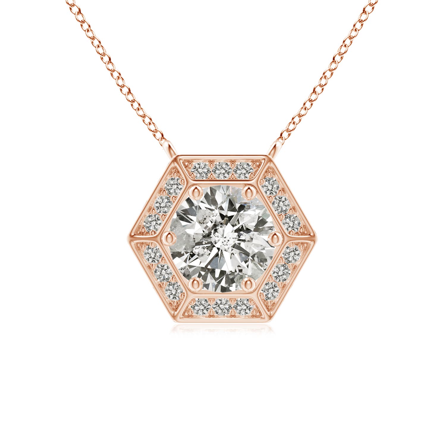 K, I3 / 0.74 CT / 14 KT Rose Gold