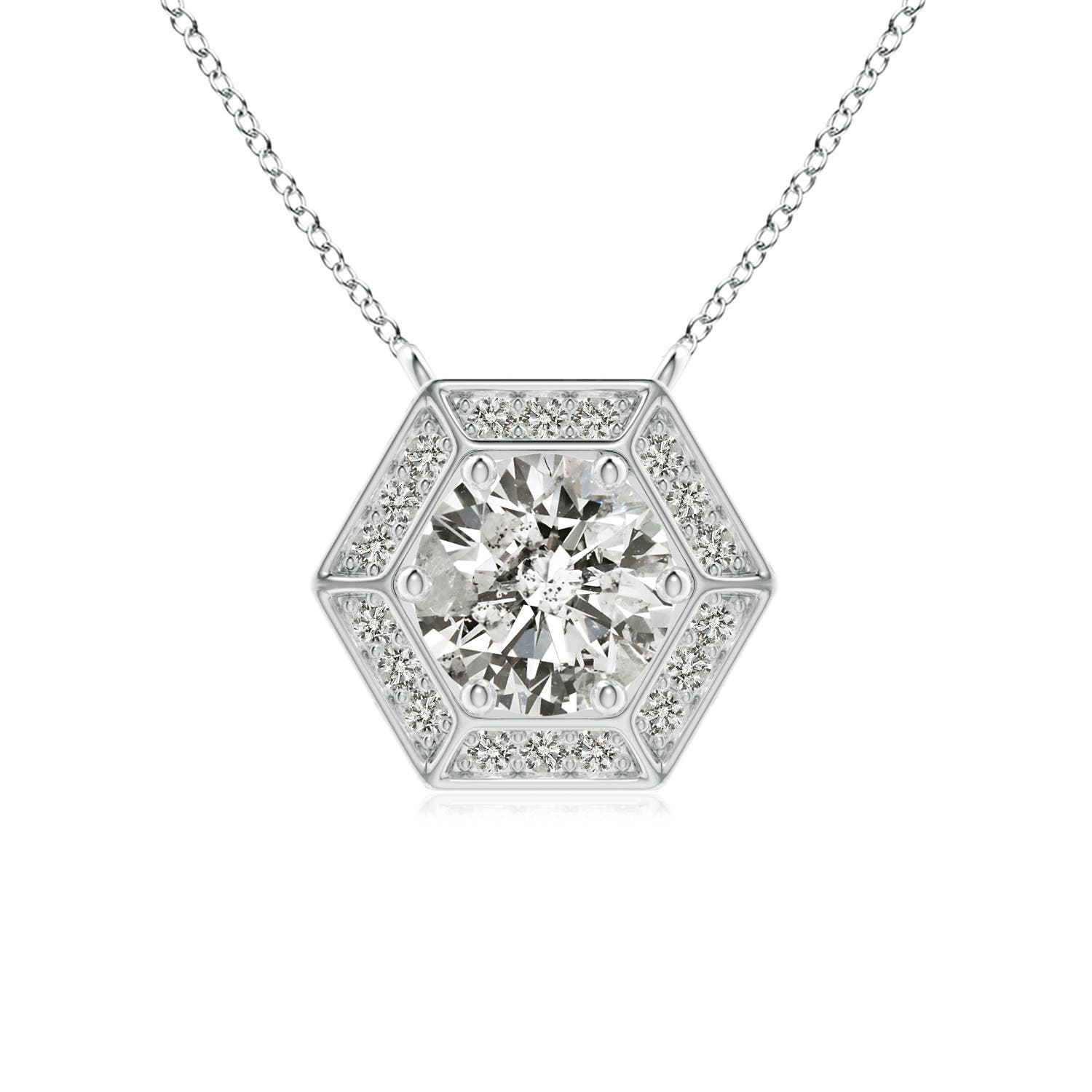 K, I3 / 0.74 CT / 14 KT White Gold