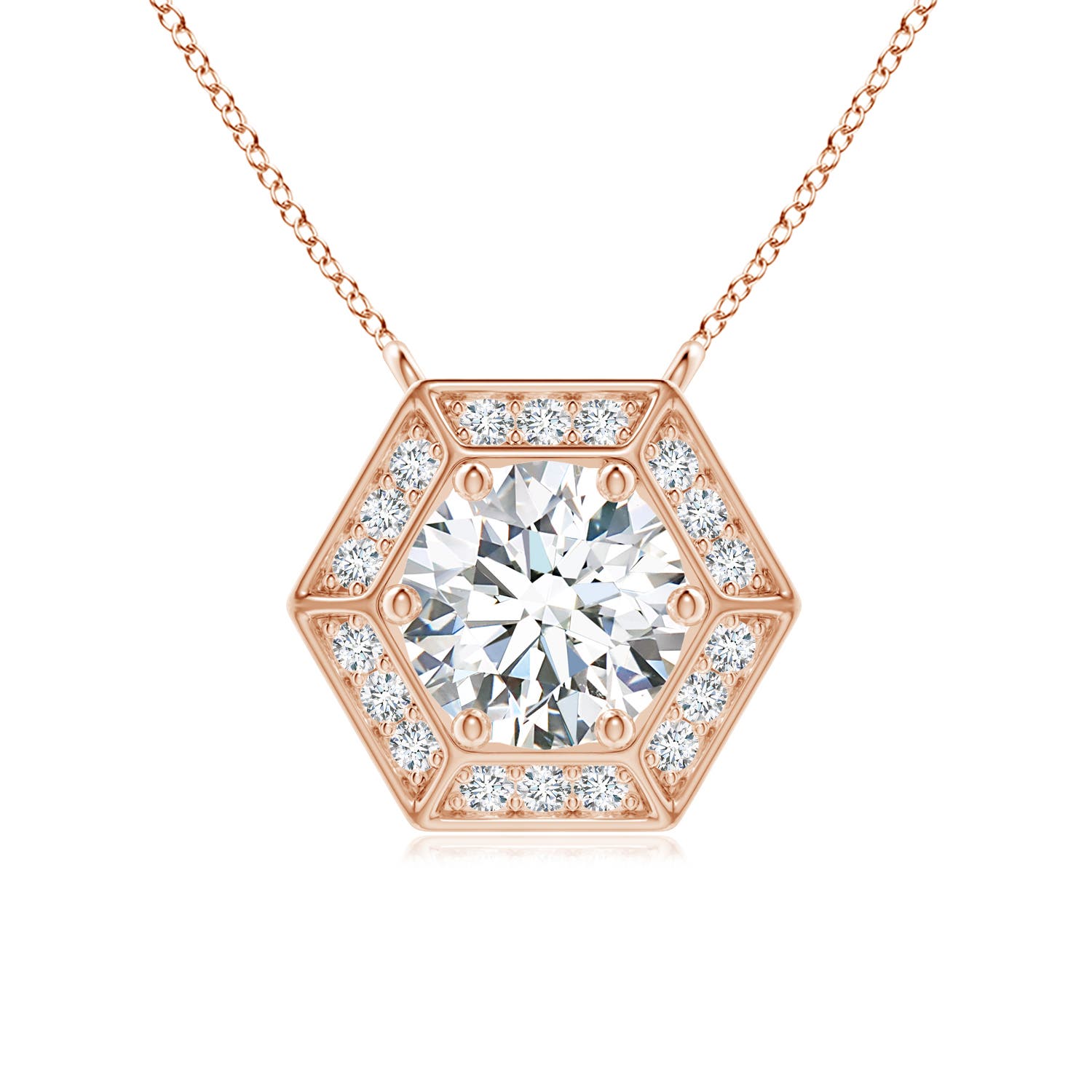 G, VS2 / 0.99 CT / 14 KT Rose Gold