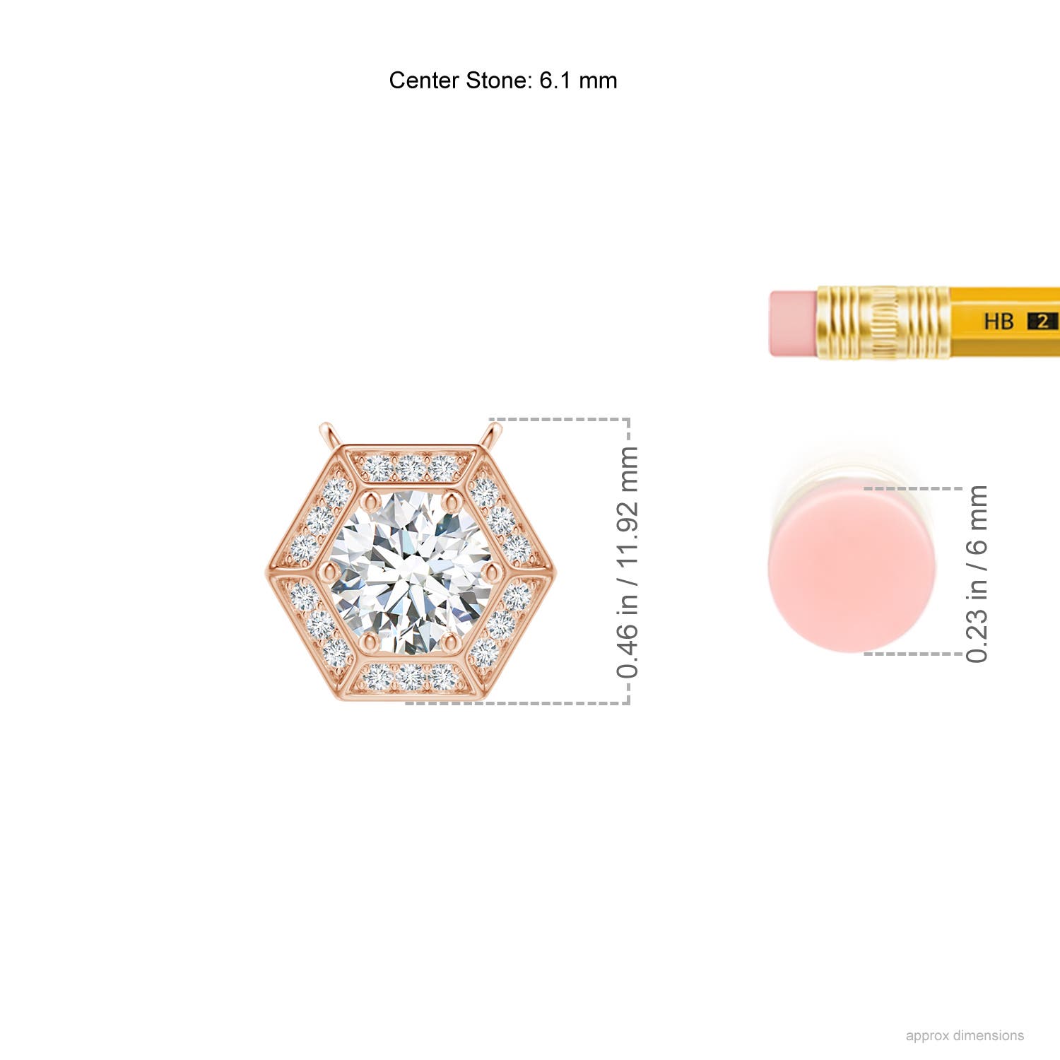 G, VS2 / 0.99 CT / 14 KT Rose Gold