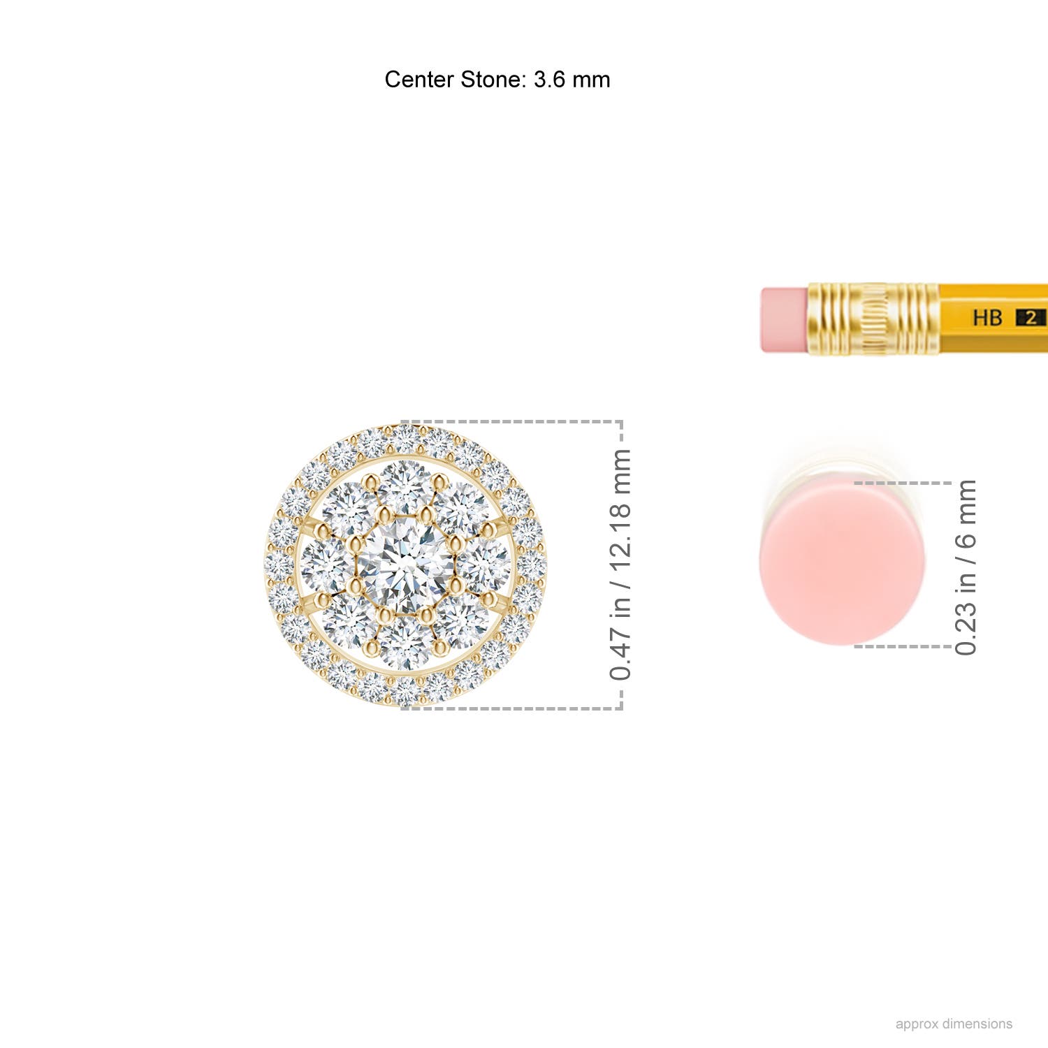 F-G, VS / 0.68 CT / 14 KT Yellow Gold