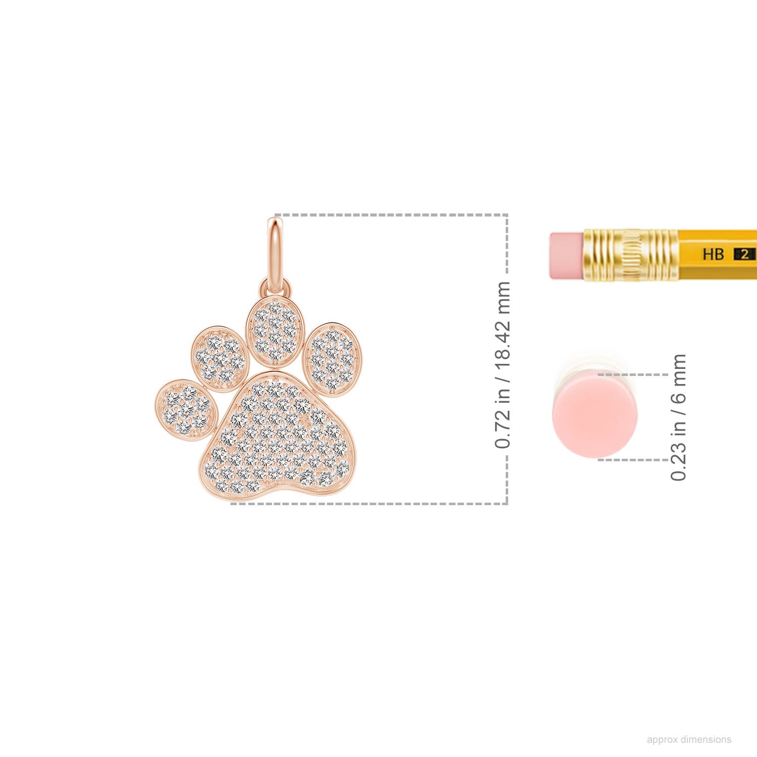 I-J, I1-I2 / 0.41 CT / 14 KT Rose Gold