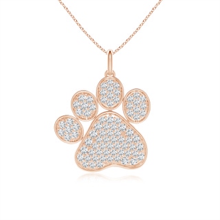 1.9mm GVS2 Pave-Set Diamond Paw Pendant in Rose Gold