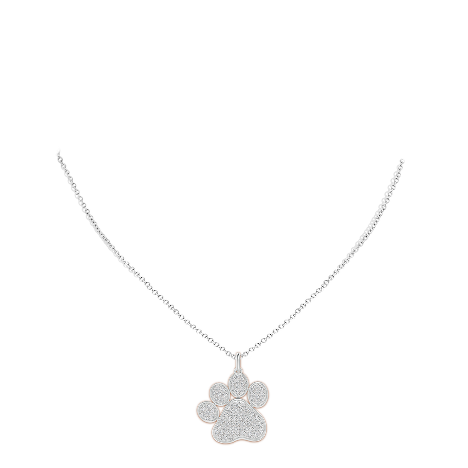 1.9mm HSI2 Pave-Set Diamond Paw Pendant in White Gold pen