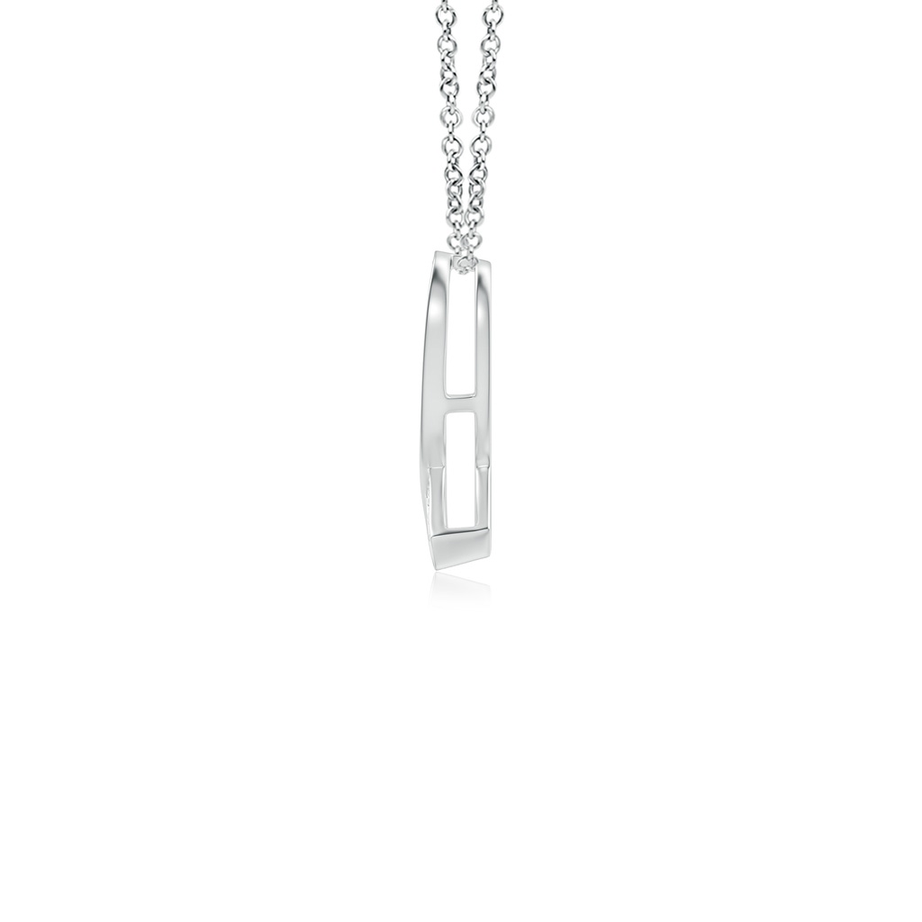 1.6mm GVS2 Pave-Set Diamond Awareness Ribbon Pendant in P950 Platinum - side 199