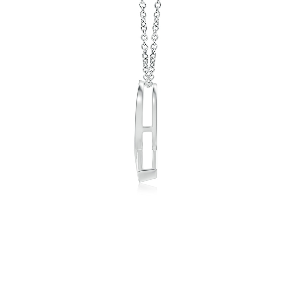 1.6mm GVS2 Pave-Set Diamond Awareness Ribbon Pendant in P950 Platinum side 199