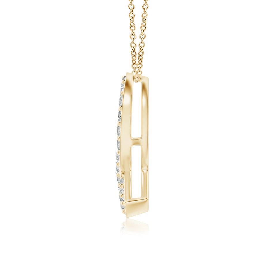 2.5mm KI3 Pave-Set Diamond Awareness Ribbon Pendant in Yellow Gold side 199