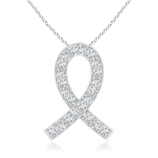 2.9mm GVS2 Pave-Set Diamond Awareness Ribbon Pendant in P950 Platinum