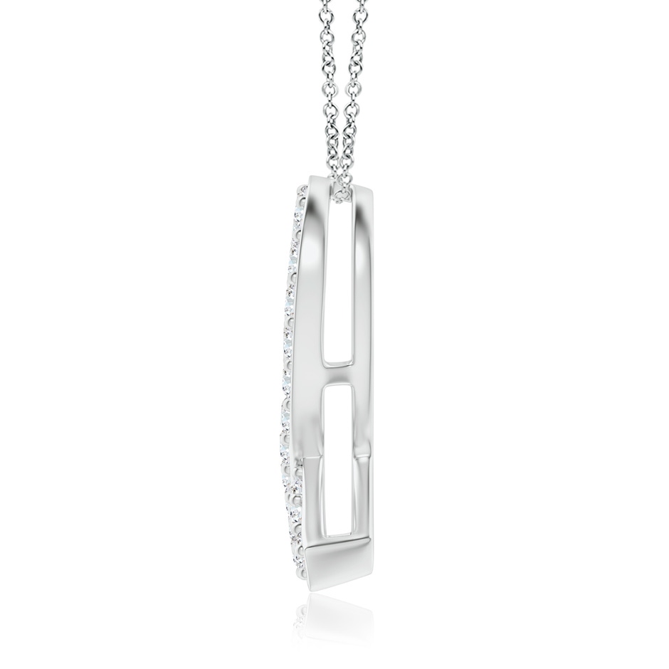 2.9mm GVS2 Pave-Set Diamond Awareness Ribbon Pendant in P950 Platinum side 199