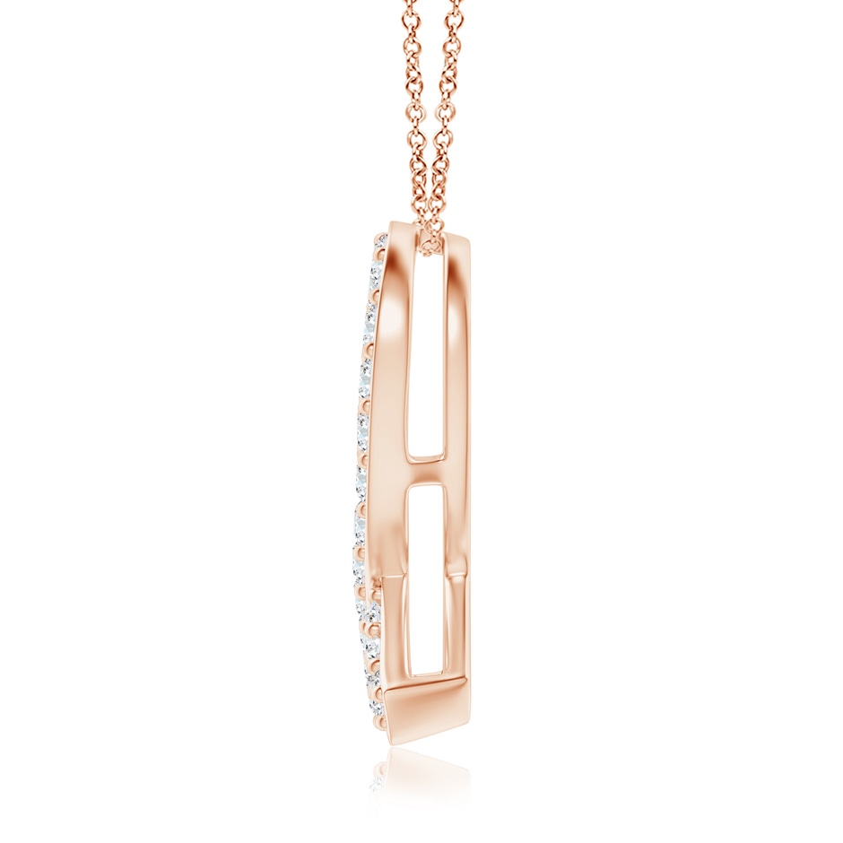 2.9mm GVS2 Pave-Set Diamond Awareness Ribbon Pendant in Rose Gold side 199