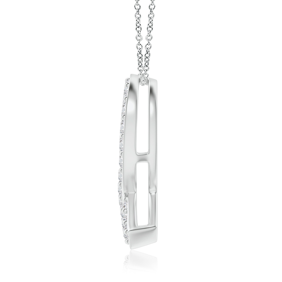 2.9mm HSI2 Pave-Set Diamond Awareness Ribbon Pendant in White Gold side 199