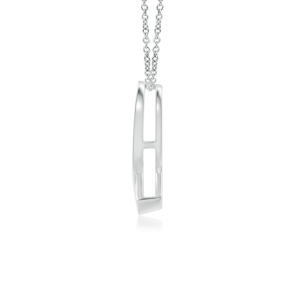 2mm GVS2 Pave-Set Diamond Awareness Ribbon Pendant in P950 Platinum - side 199