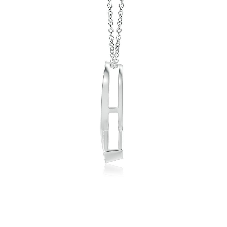 2mm HSI2 Pave-Set Diamond Awareness Ribbon Pendant in White Gold side 199