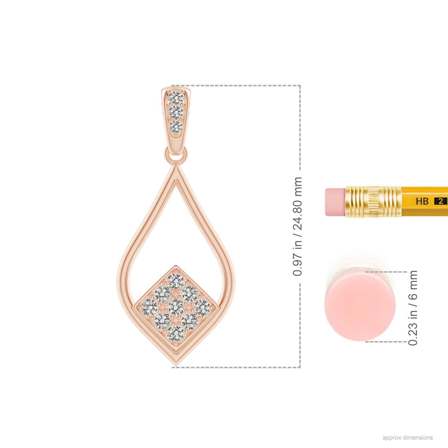 K, I3 / 0.13 CT / 14 KT Rose Gold