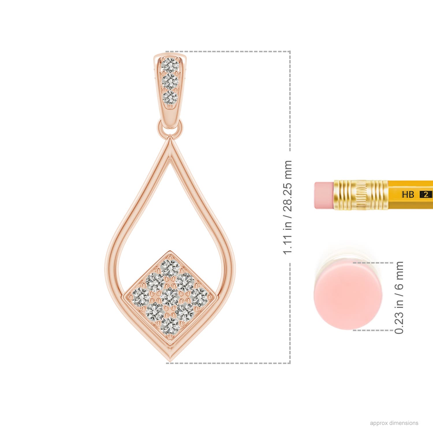 K, I3 / 0.2 CT / 14 KT Rose Gold