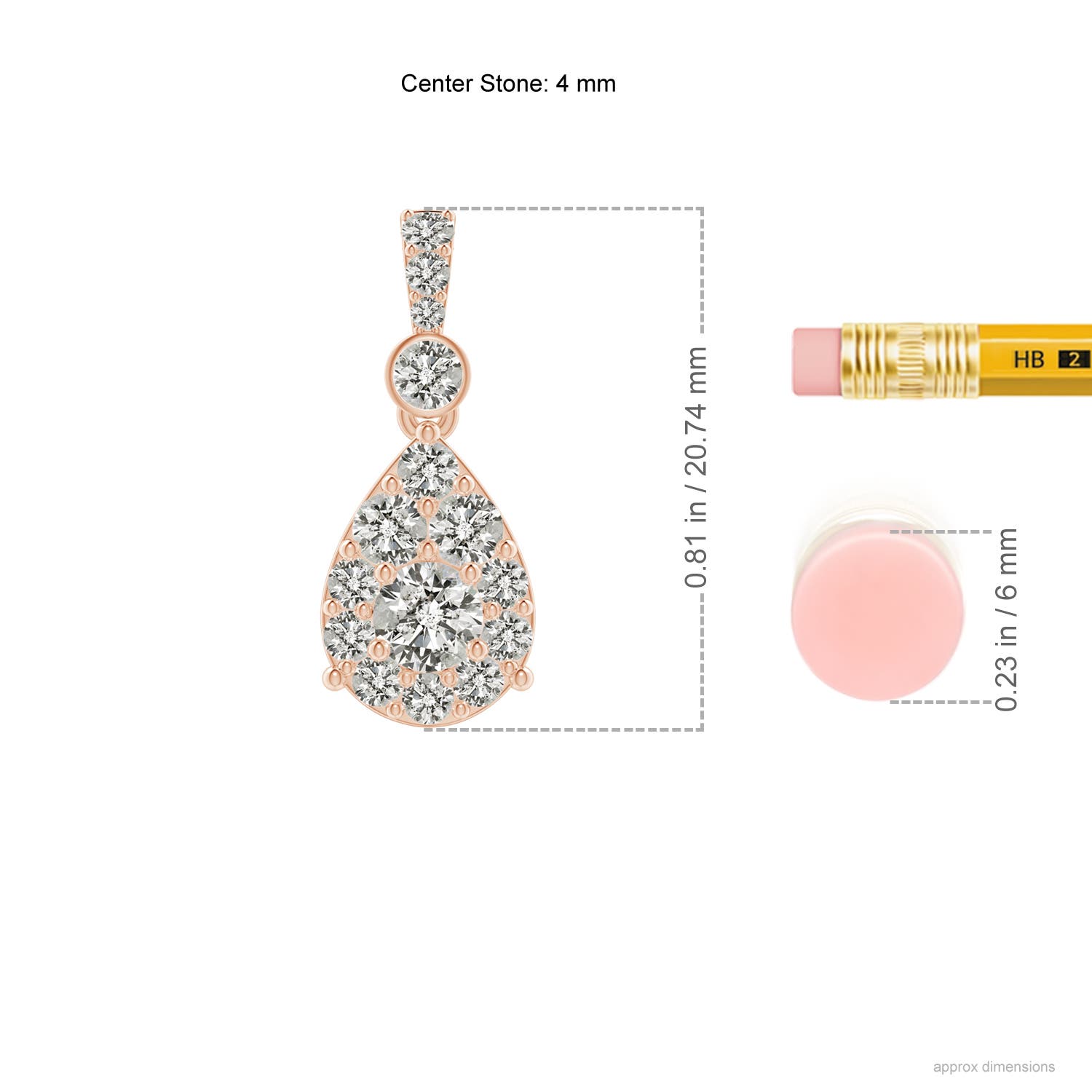 K, I3 / 0.73 CT / 14 KT Rose Gold