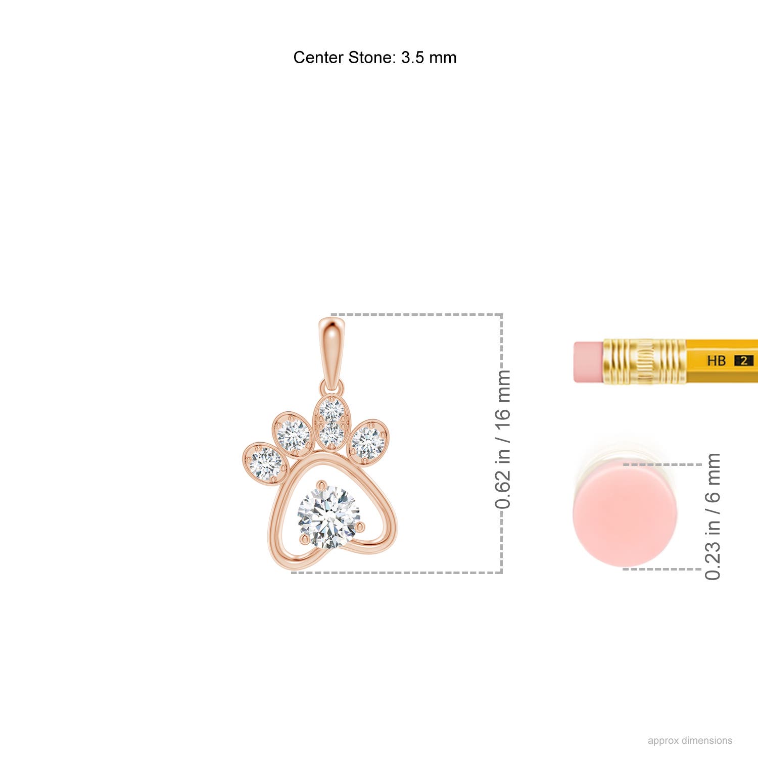 G, VS2 / 0.25 CT / 14 KT Rose Gold