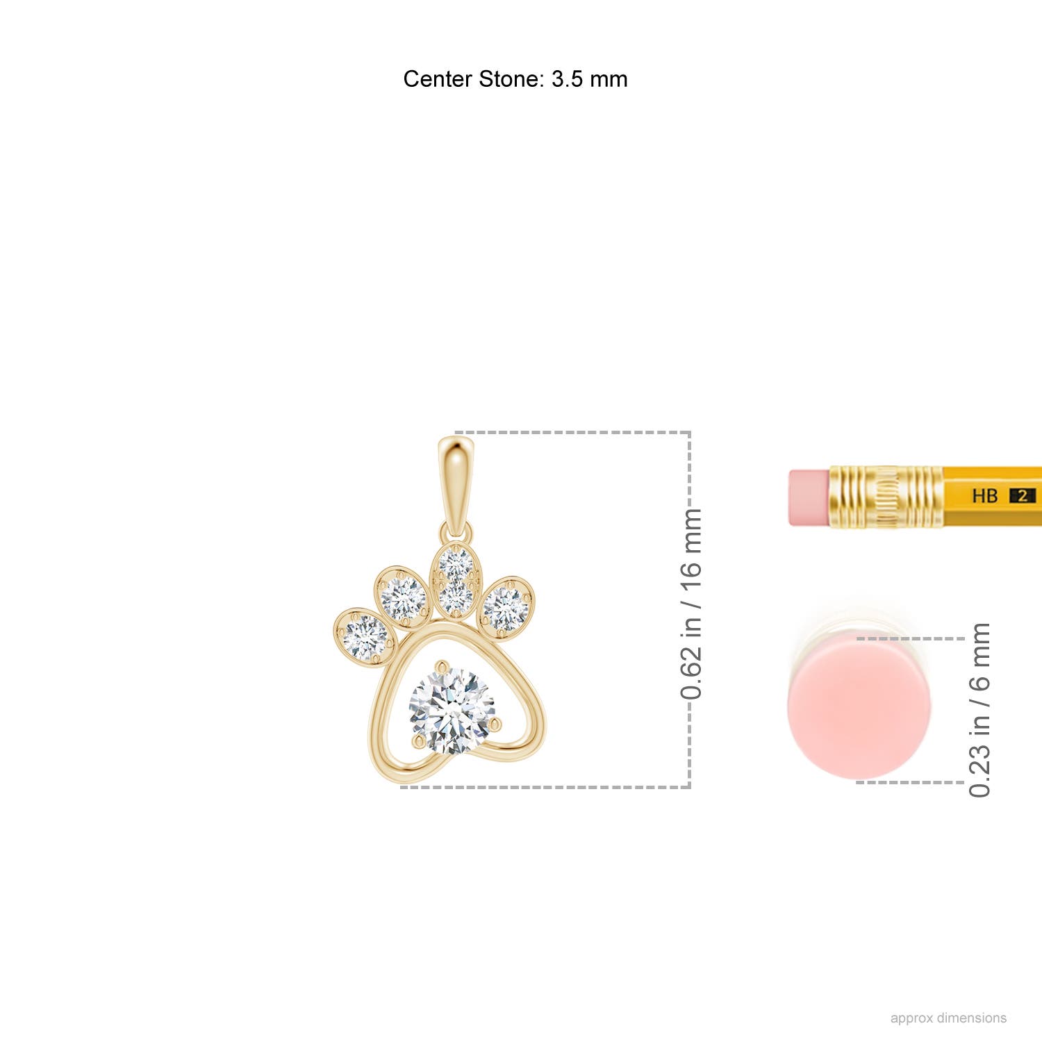 G, VS2 / 0.25 CT / 14 KT Yellow Gold