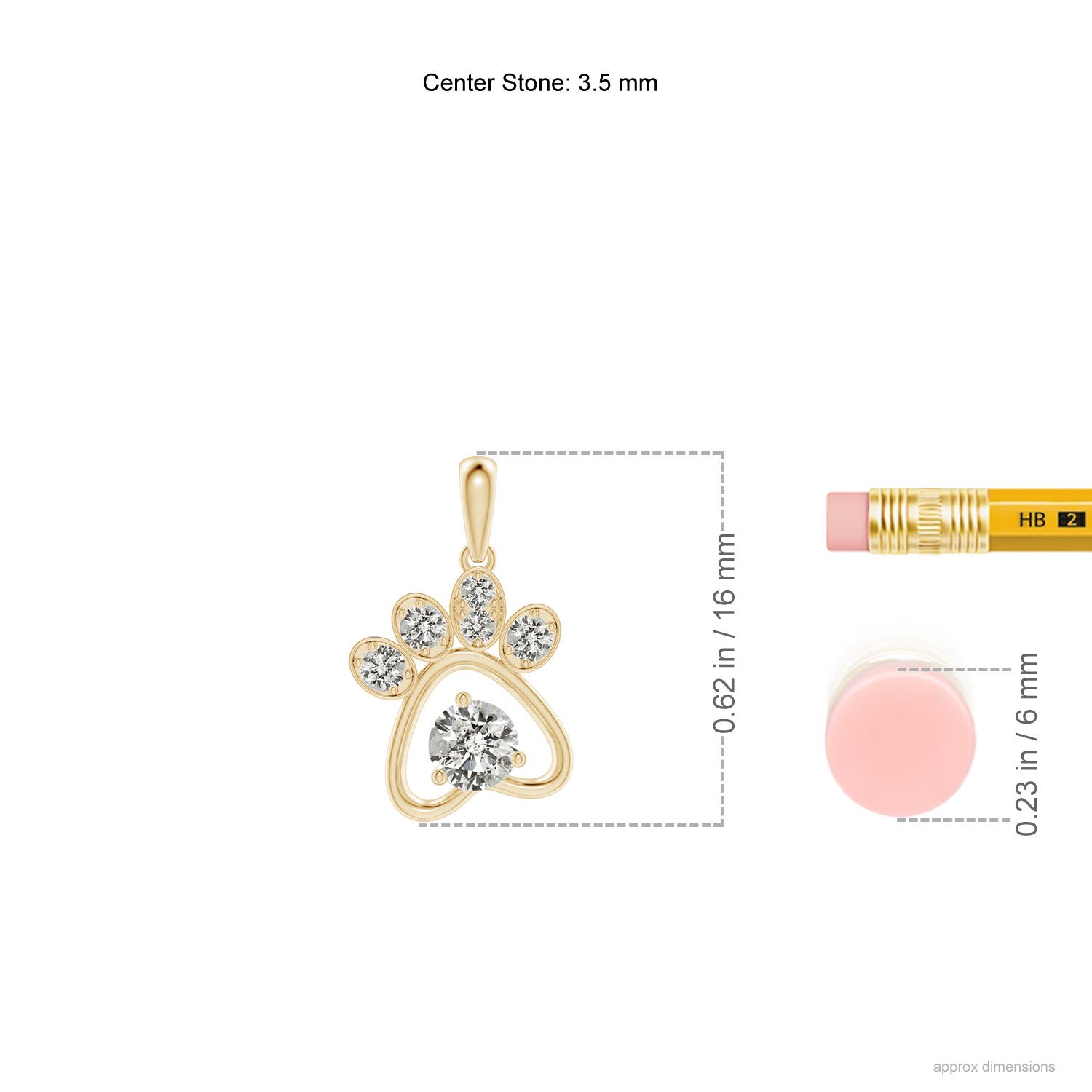 K, I3 / 0.25 CT / 14 KT Yellow Gold