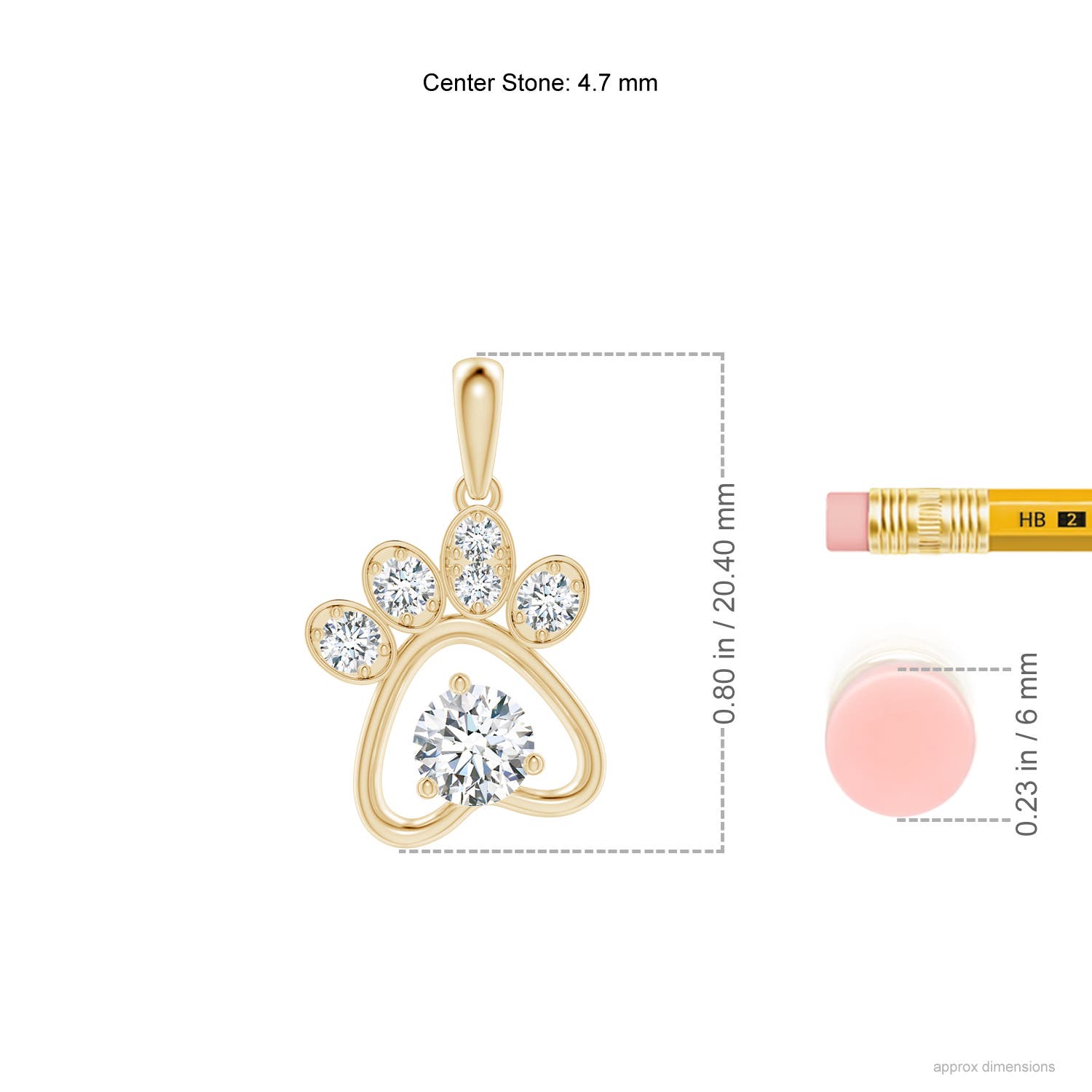 G, VS2 / 0.61 CT / 14 KT Yellow Gold